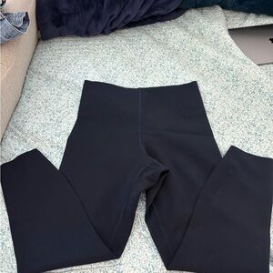 lululemon glow up super high rise tight 25” in true navy size 12